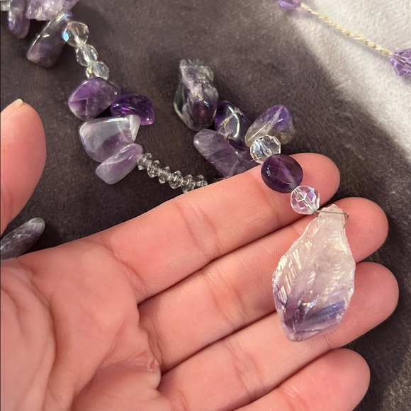 Authentic amethyst stones broken necklace - Picture 2 of 4
